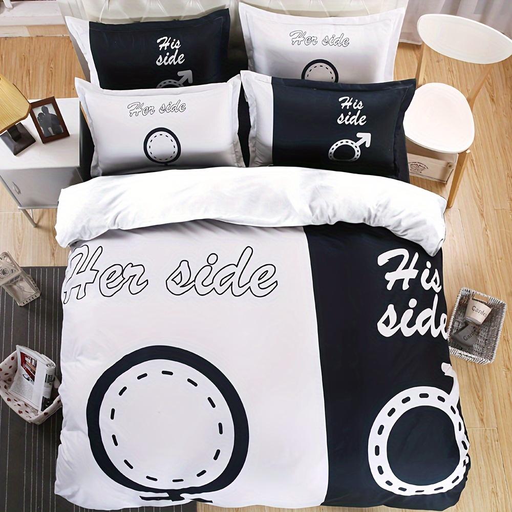 Пара черно-белых мужских и женских символов с принтом на все сезоны — фото 2