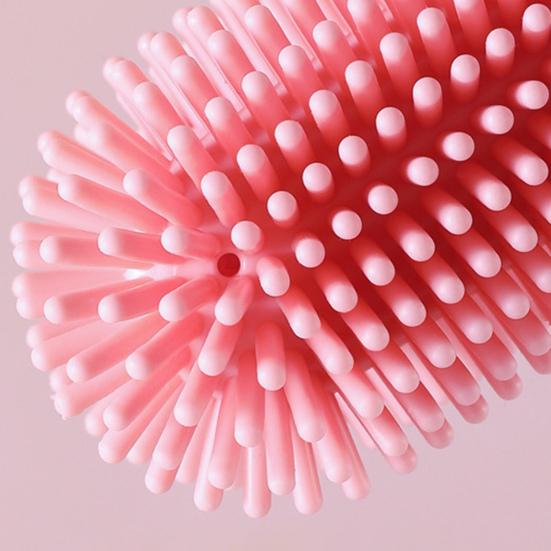 Cleaning Brush with Extended Handle Soft Food-Grade Silicone Head Baby Feeding Bottle Brush Family Bottle Cleaning Tool
