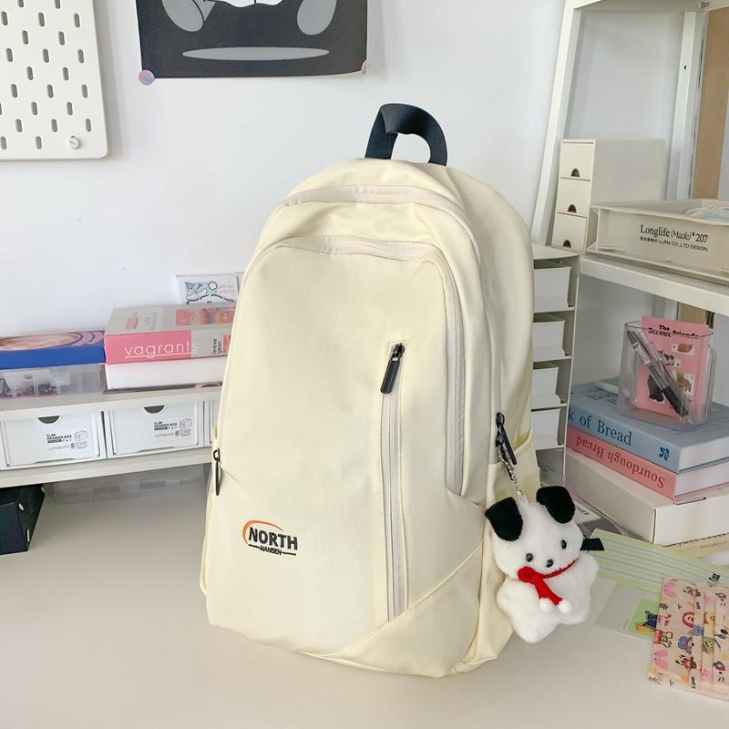 

Школьный рюкзак однотонный новый рюкзак простой и универсальный для старшеклассников и студентов колледжа большая вместимость нишевый рюкзак в стиле колледжа single package. светло-желтого