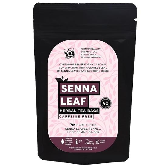 The Tea Trove Senna Leaf Tea Bags for Constipation Relief - 40 Laxatives Tea Bags for Constipation Blend of Senna Leaves with Fennel  | 60 Gm