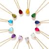 Teardrop Zircon December Birthstone Necklace