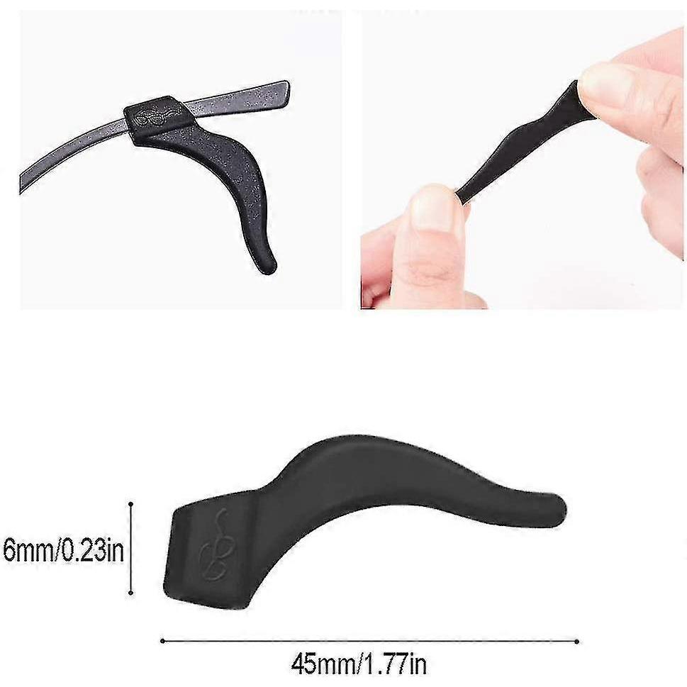 Eyeglass Ear Grip, Anti - Slip Comfortable Silicone Elastic Eyeglasses Retainers For Sunglasses Reading Glasses Eyewear, Sport Eyeglass Strap, 10 Pair