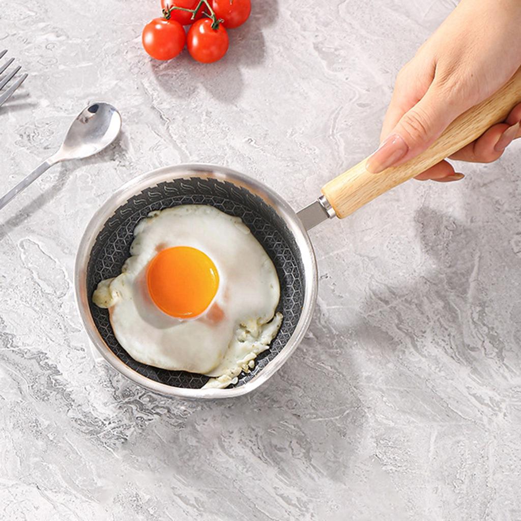 Non Stick 316 Stainless Steel Frying Pan Grill Pan for Outdoor Camping Picnic Home Kitchen