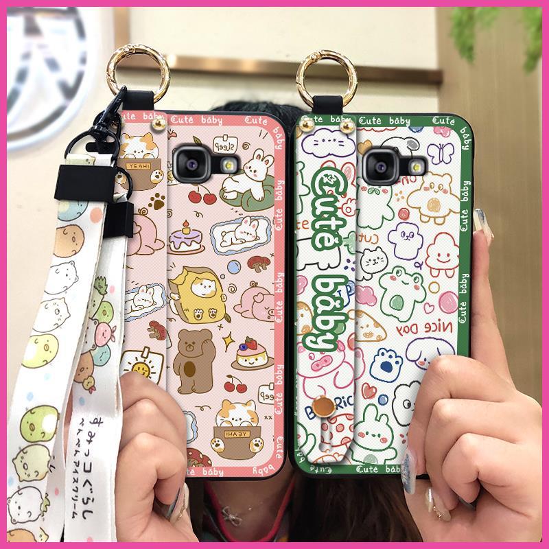 Shockproof Durable Phone Case For Samsung Galaxy A510/A5 2016/SM-A510F Wrist Strap Anti-dust Anti-knock Soft Case Ring