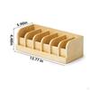 Bamboo Belt Holder Divided Compartments Organizer Box Wooden Material for Men, Women, Dressing