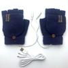 USB-Beheizte Halbfinger-Winterhandschuhe für Herren