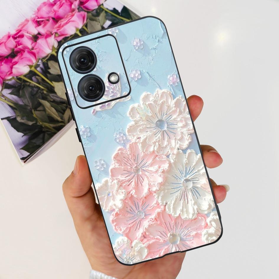 For Motorola Moto G84 G54 5G Case Fashion Flower Butterfly Shockproof Silicone Soft Slim Back Cover For Motorola Moto G14 Bumper