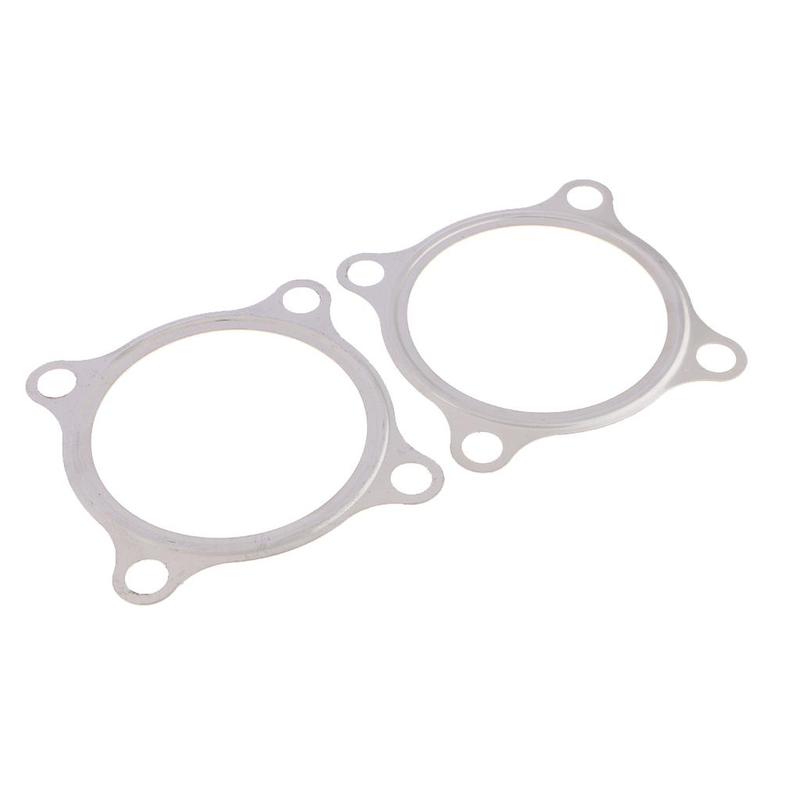 2x Stainless Steel 4 Bolts 3 Car Charger Exhaust Pipe Flange Gasket