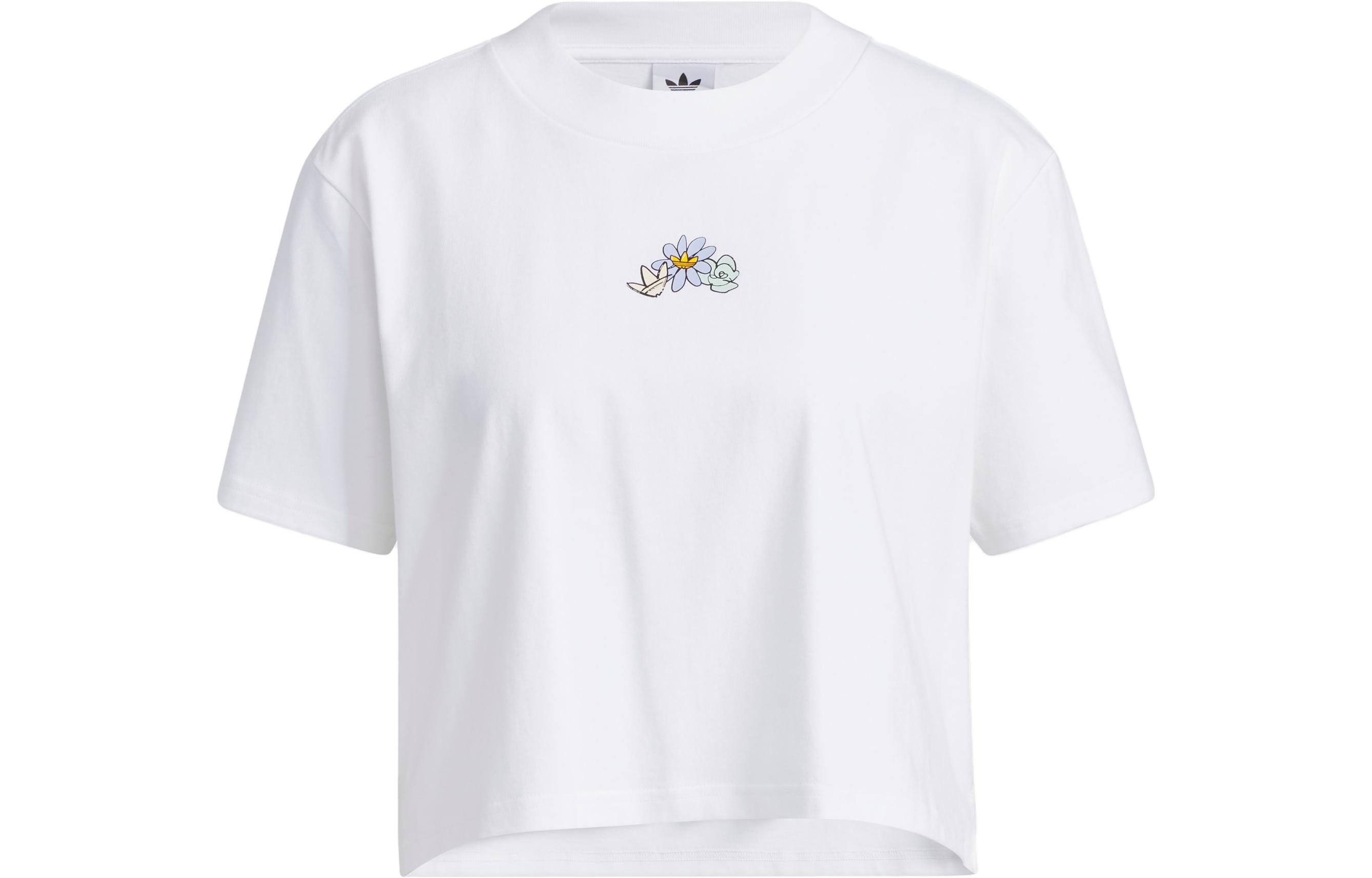 Adidas Originals T Shirts Women s White Crew Neck Moderate IK8642 L