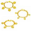 Elegant Gold Plated Heart Bracelet Brass Sand Gold Charm Bangle Pendant Hollow Bracelet  Party
