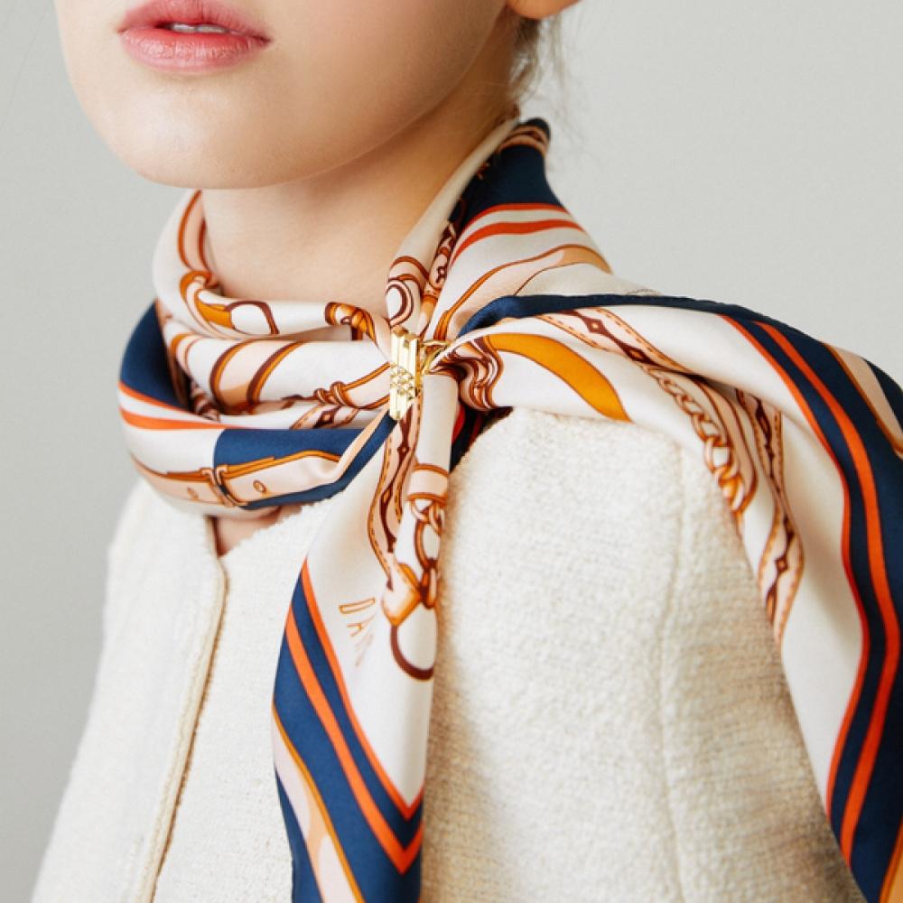 Daks Navy Dd Chain Scarf Ring Set Dcsc3e701