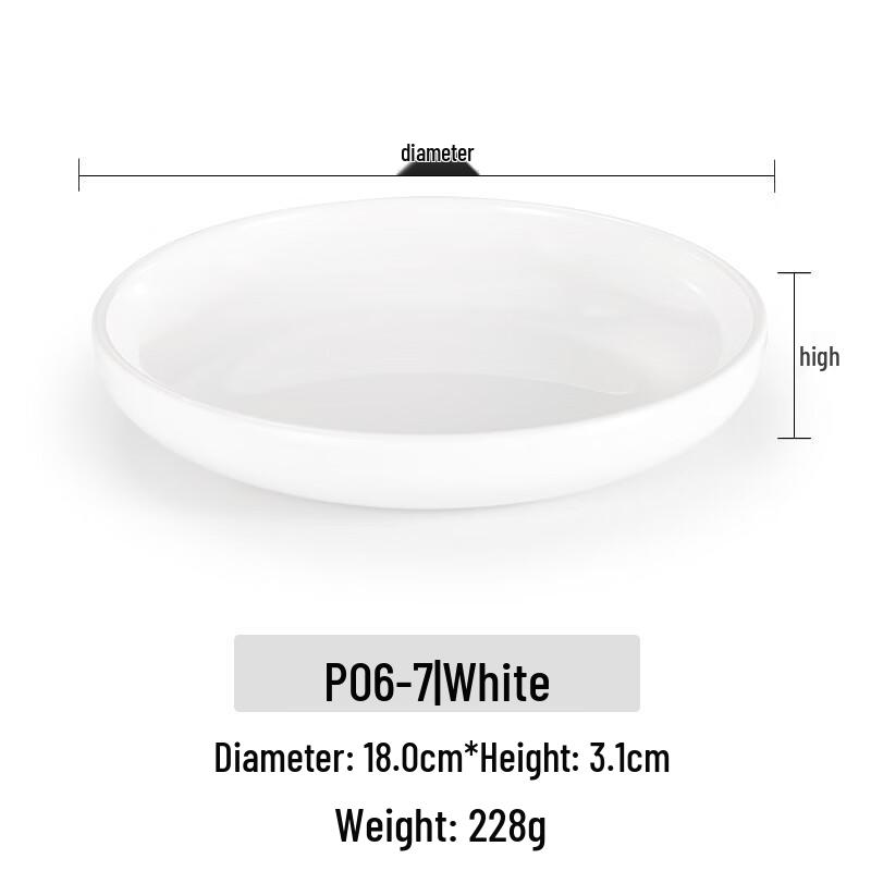 White Melamine Korean Style Round Side Plate