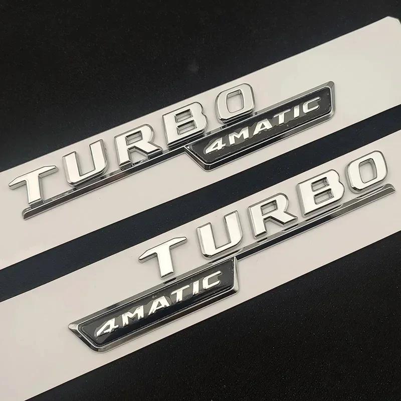 FUP1  ABS Chrome For Mercedes A 35 45 AMG W177 W176 A35 A45 A45S TURBO 4MATIC Car Trunk Letters Emblem Badge Logo Stickers Accessories
