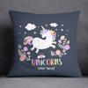 Cartoon Pink Unicorn Collection Pillow Gift Home Office Decor Pillow Bedroom Sofa Car Cushion Cover Pillowcase