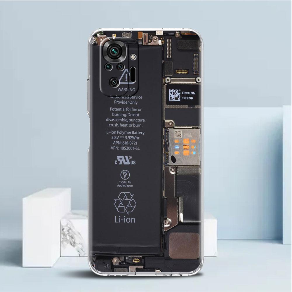 Průhledné pouzdro na základní desku pro Xiaomi Redmi Note 11 Pro 10 9 9S 8 8T 7 9A 9C 9T 10 10C K40 Transparentní kryt telefonu