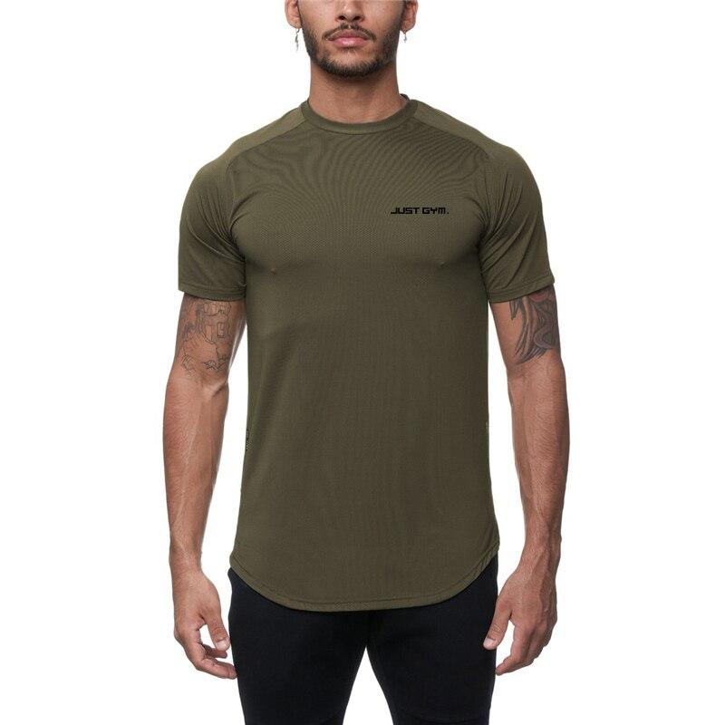 

Muscleguys Korean Version Printed Short-sleeved Men s Simple Design O-Neck Top New Bottoming Shirt Fitness Pro Choice