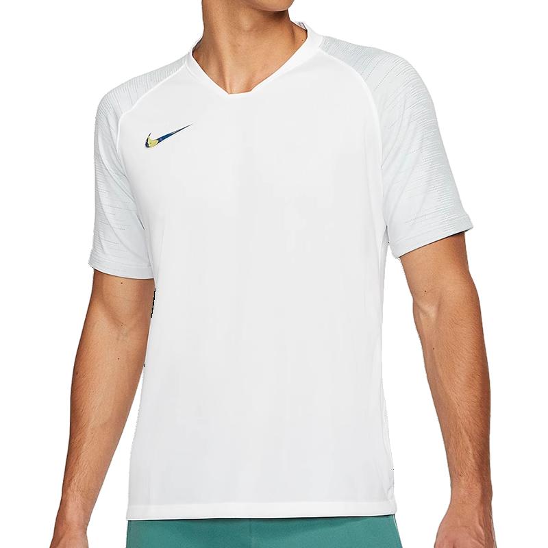 Nike T Shirts Men's White V Neck Moderate Straight Fit AT5871-100