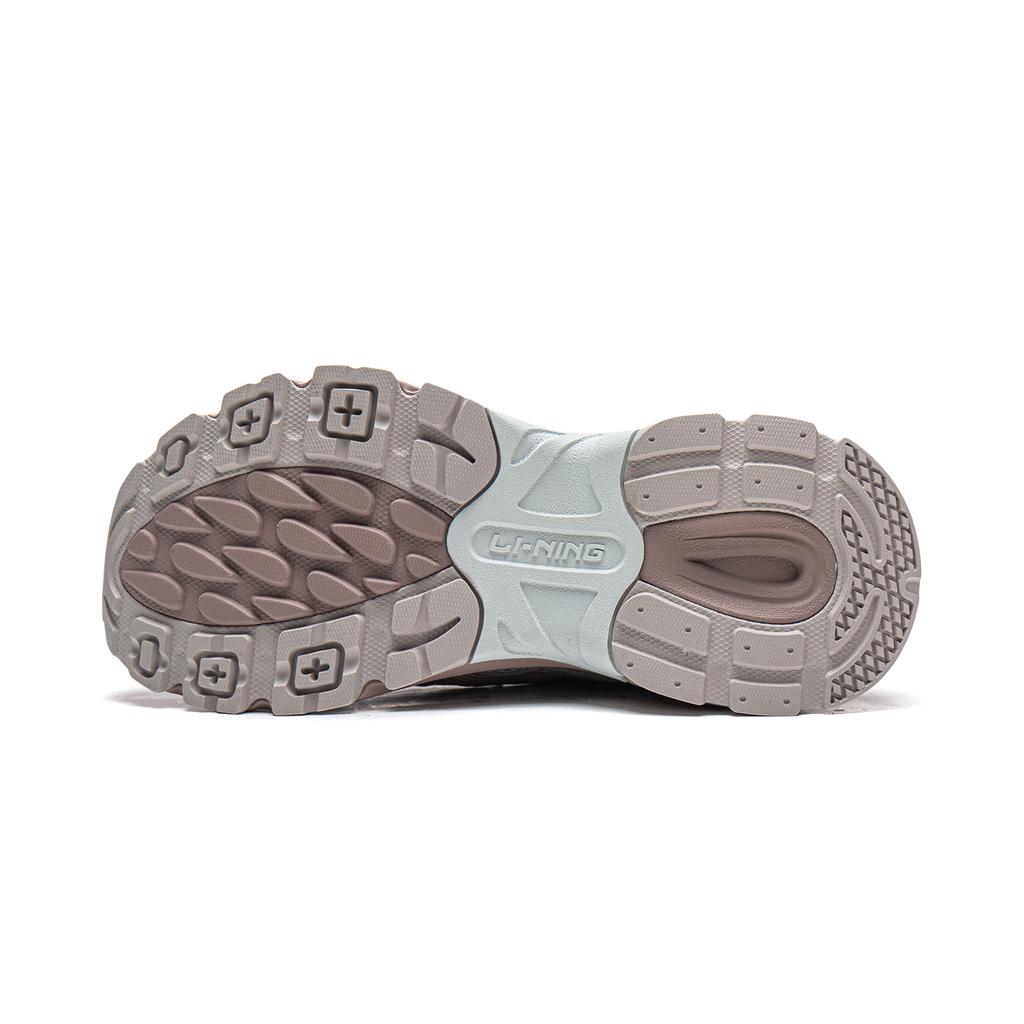 Li Ning Wind Collection Cushioning Slip Resistant Abrasion Resistant Support Low top Casual Shoes Women's Silver Gray AGLW004-3