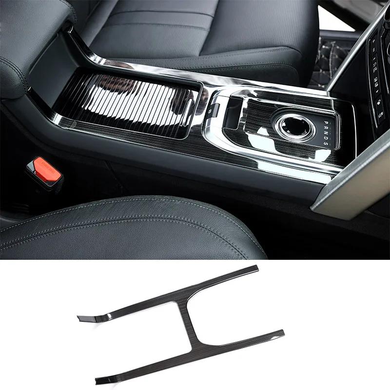 Stainless Steel Black Brushed Central Control Interior Decorative Sticker For Land Rover Discovery Sport 2015-19 Car Accessories