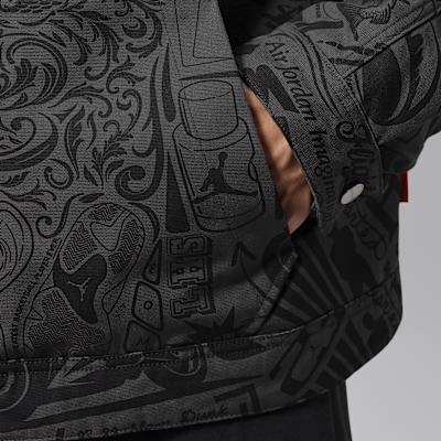 Men's Jordan Jackets Men's Black Gray Color Lapel Moderate