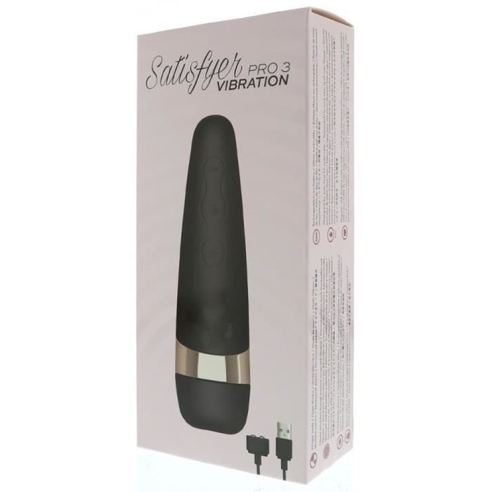 Stimulateur clitoridien - Satisfyer - Pro 3 Vibration - Silicone - 11 programmes d'ondes - Étanche