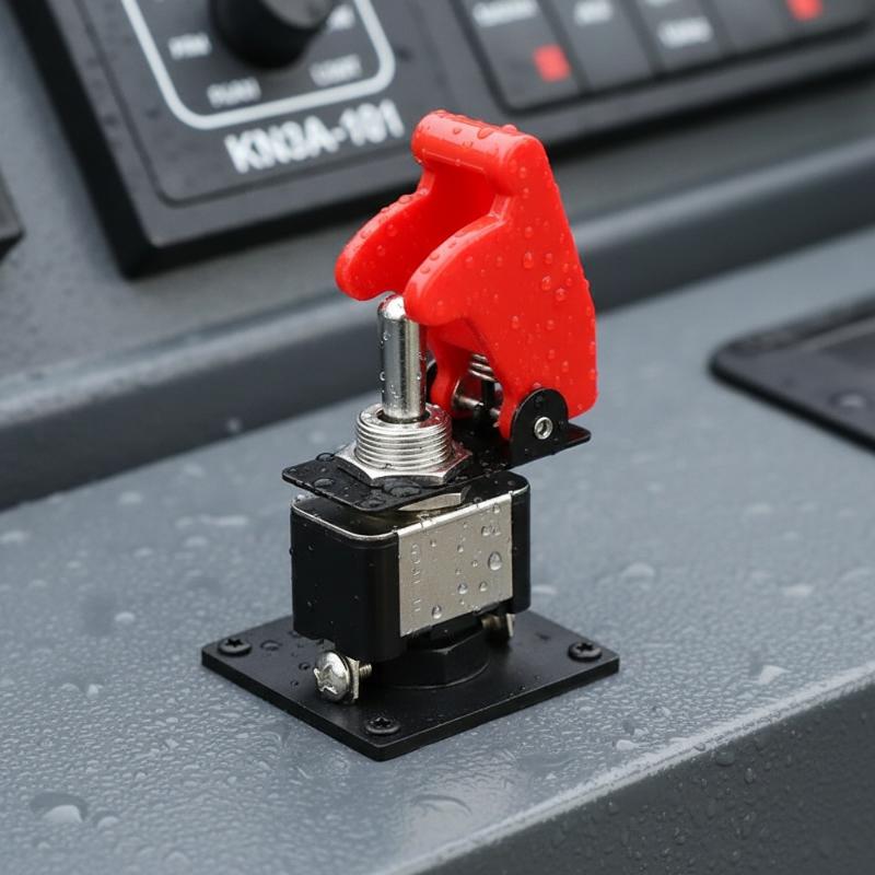 1Pcs 12V 20A Red Cover SPST ON/Off 2Pin Heavy Duty Rocker Toggle Switch For Racing Auto Car ATV UTV Golf Cart Truck Boat