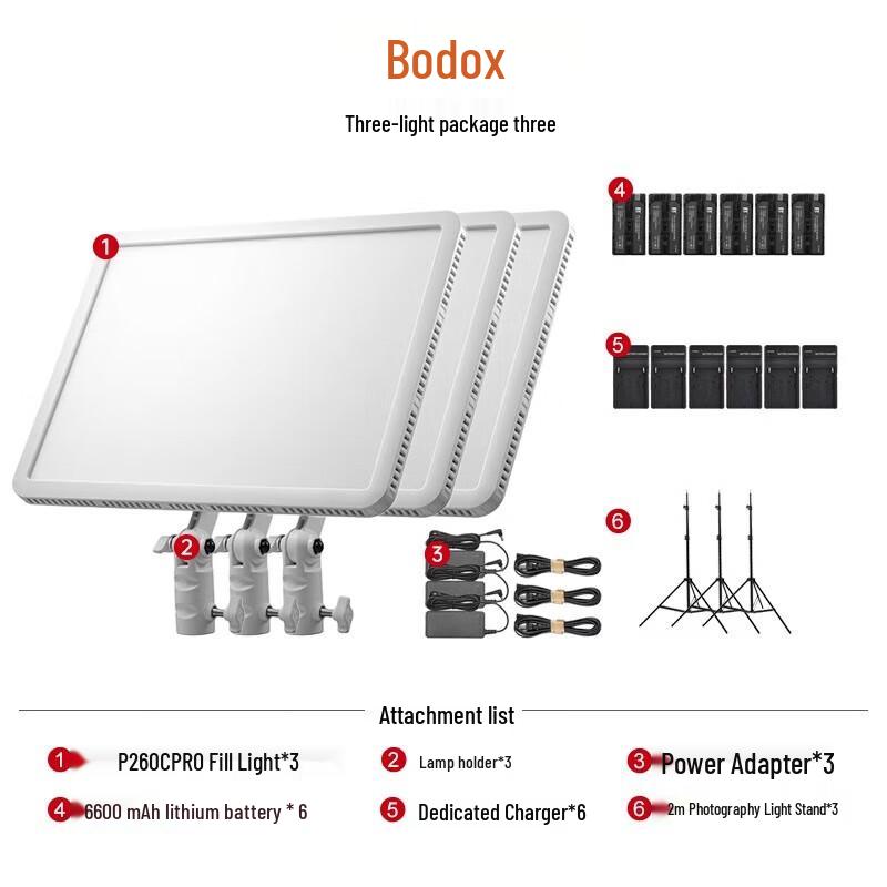 Godox P260C PRO Bi-Color LED Video Light Kit