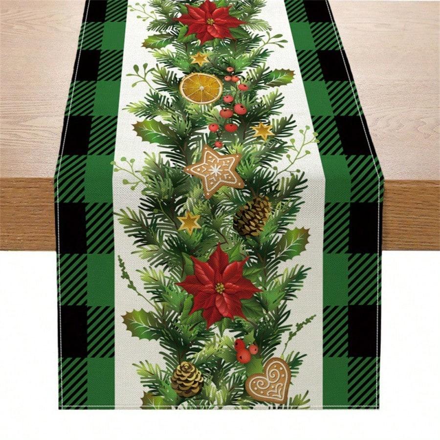 Christmas Table Runner Merry Christmas Decoration for Home Xmas Party Decor 2025 Navidad Notal Noel Ornament Happy New Year 2025