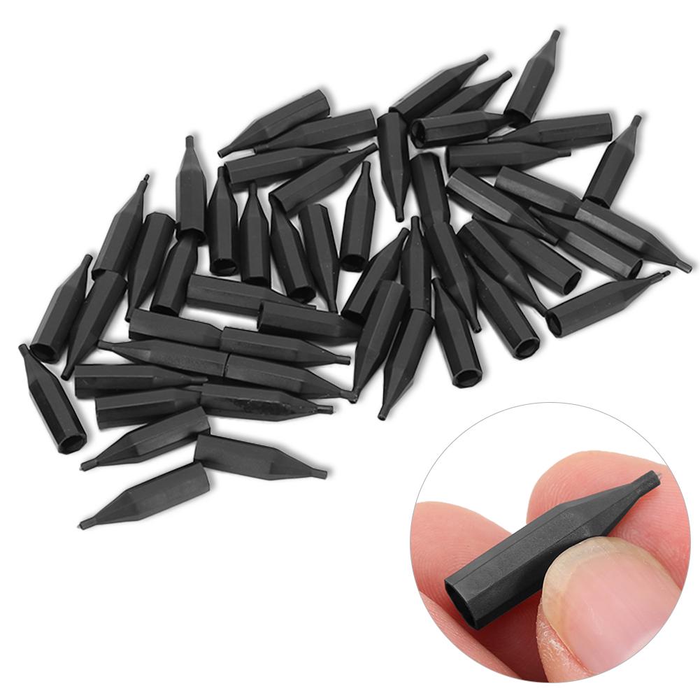 

50pcs Needle Tips Eyebrow Eyeliner Lips Tattoo Needle Nozzle Caps for 1P / 3R Black