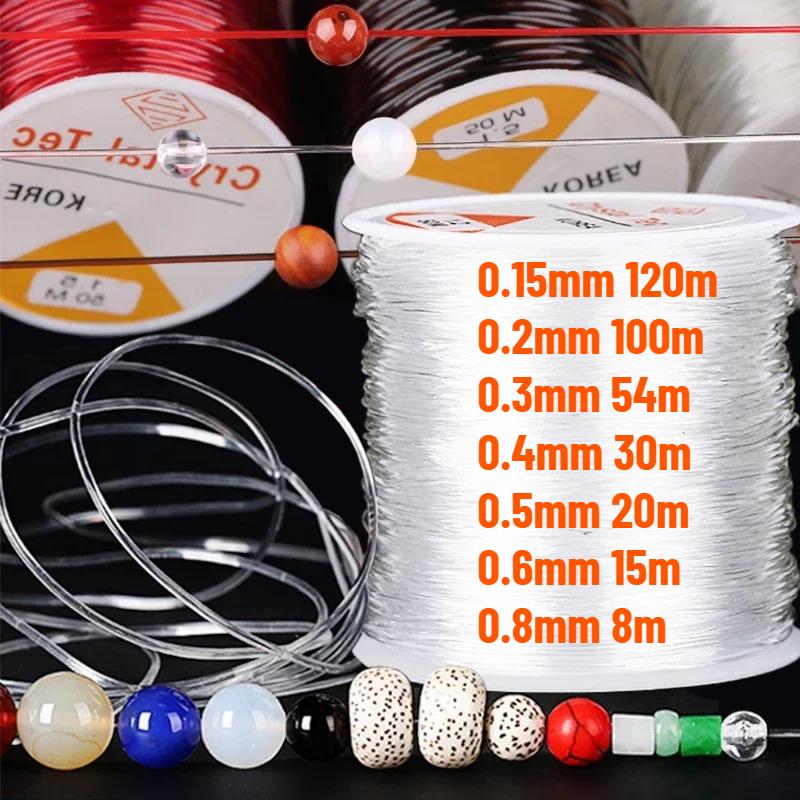 Plastic Crystal Elastic Stretch Cord Beading Thread Jewelry Making Supply Wire String for DIY Bracelet Necklace Craft