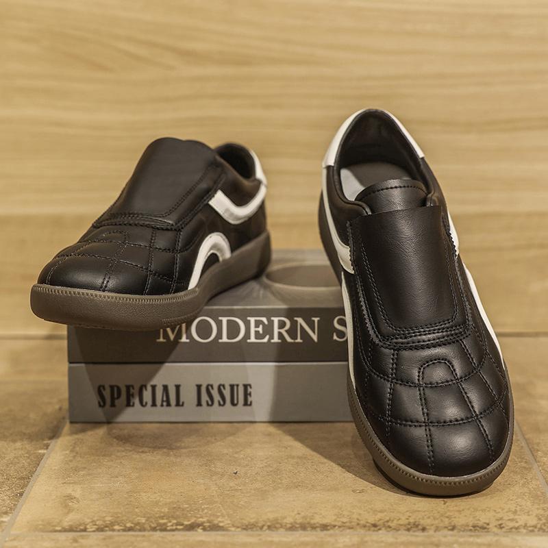 Fashion Leisure Walk Men's Leather Tenis Masculino Fashion Sneakers Comfortable Soft-soled Casual Shoes Outdoor Male Skateboard Footwear