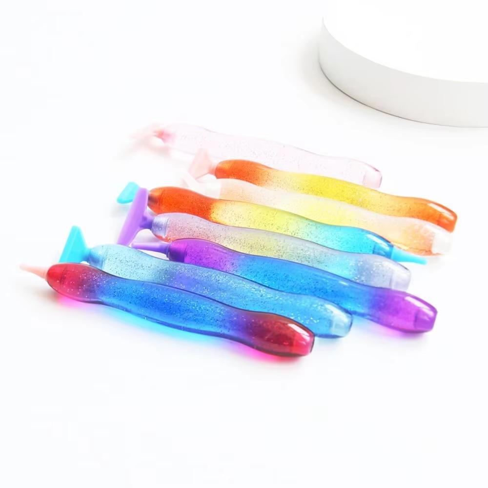 Glitter Gradient Diamond Painting Pen Kit with 6 Interchangeable Plastic Tips Ergonomic Handle for 5D Diamond Art Rhinestone Crafts and DIY Projects