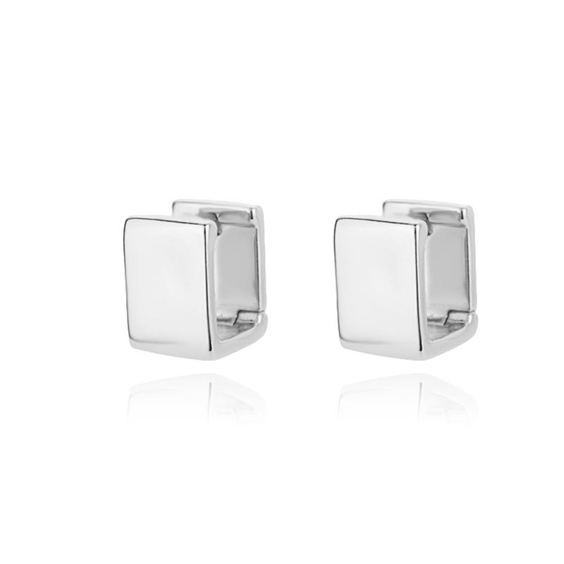 

Geometric Square Hoop Earrings for Women Stainless Steel Gold Color Earrings Trend New In Piercing Jewelry Wedding Gift