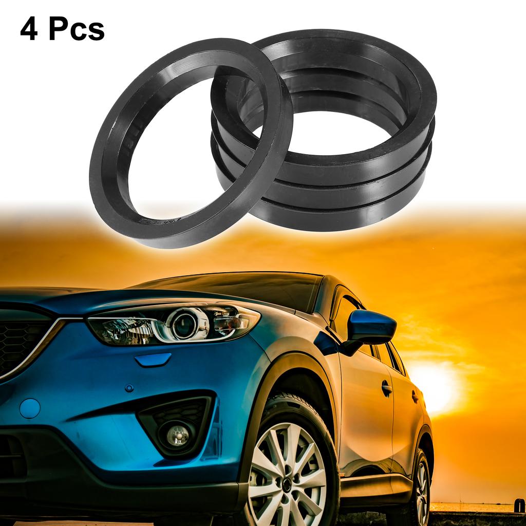 X Autohaux 4pcs Plastic Car Wheel Hub Centric Rings Wheel Bore Center 70.1-54.1 70.1-56.1 70.1-56.6 70.1-66.1 70.1-66.6 Valve Stems 1