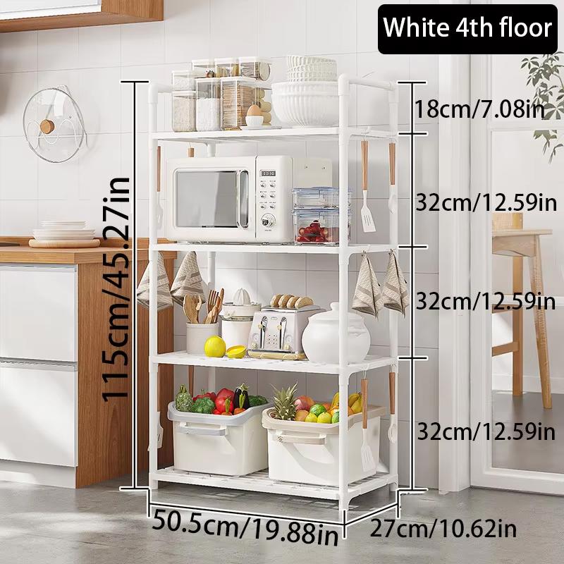 Multi Story Storage Shelves In The Kitchen, Designed With 4/5 Floors, Used For Kitchen, Dormitory, And Bathroom Storage Cabinets