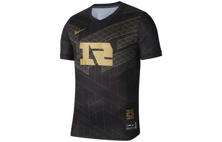 Nike X LPL Crossover RNG League Of Legends Pro League Teams Quick Dry Short Sleeve T-Shirt Gold DD9504-700 M