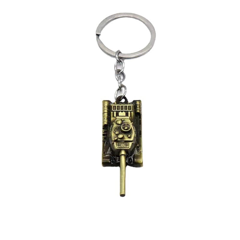 Heavy Punk 3D Tank Pendant Keychains Metal Creative Tanks Airplane Keyrings Men Women Buckle Car Motorcycle Trinket Key Holder