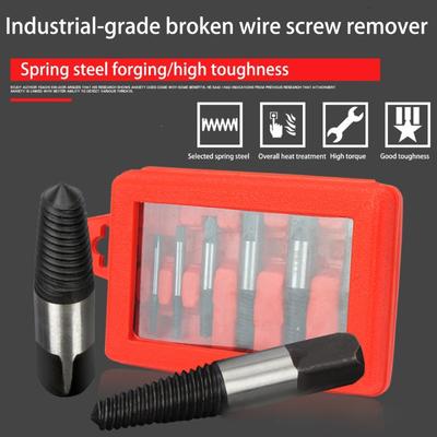 Plumbing Repair Kit With Carbon Steel Screw Removers Manual Plumbing Tool Set For Stripped Thread Extraction