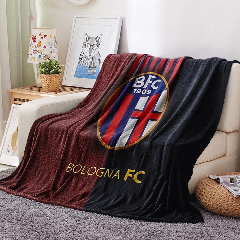 1PC Bologna FC 1909 Patterned Flannel Blanket Suitable For All Seasons for Home Decor Warmth and Comfort Gifts Holiday Present