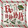 Christmas linen pillowcase, Santa Claus printed pillow, cushion cover, home living room decoration cushion cover