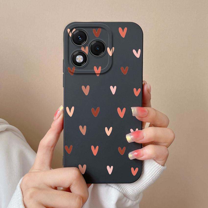 Para Huawei Honor 400 Lite X5b X6b X7c X8 X8c X9c X60 Capa de Celular Luxo Coração de Amor Silicone Macio Avançado À Prova de Choque Capa Protetora Para Capas Huawei