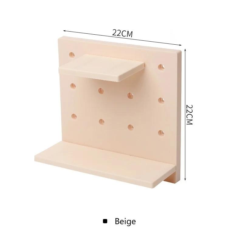 Household Plastic Orifice Storage Rack Living Room Kitchen Bedroom Partition Wall Wall Hanging Shelf