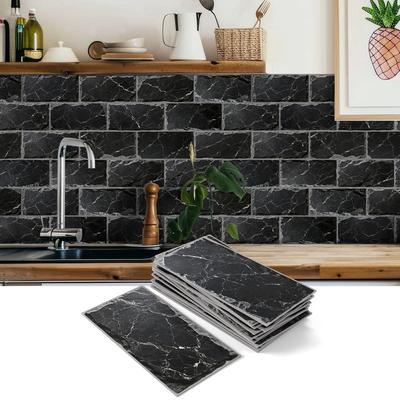 Adesivo Piastrella Spesso in Schiuma PE con Motivo Pietra, Adesivo da Parete Autoadesivo Impermeabile e a Prova di Olio Carta da Parati per Ristrutturazione Cucina Bagno