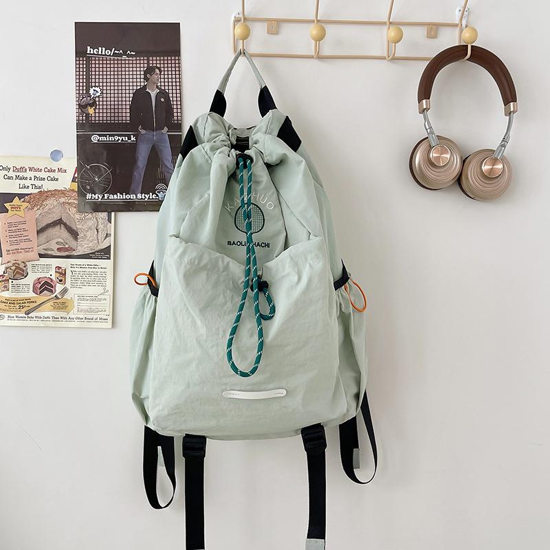 

Женская спортивная сумка Сверхлегкий рюкзак на шнурке зелёный