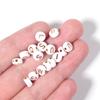 100Pcs 7mm Acrylic Alphabet Beads Rose Gold Letter Loose Flat Round Beads For Jewelry Making Findings DIY Bracelet Earrings Gift
