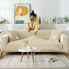 Solid Color Elastic Velvet Sofa Cover for Living Room All Inclusive Stretch 1/2/3/4 Corner L Sofa Slipcovers Cats Funda De Sofá
