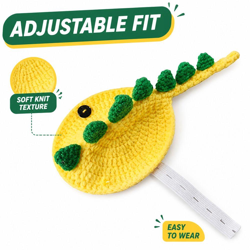 Adjustable Strap Turtle Shell Costume Knitted Fabric Pet Sweater Reptile Costume Halloween Theme