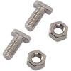 Greenhouse Nuts Bolts Set, 50Set Stainless Steel M6x14 Bolts and M6 Hexagonal Nut Greenhouse Nuts Screws Assortment Set Green House Accessories