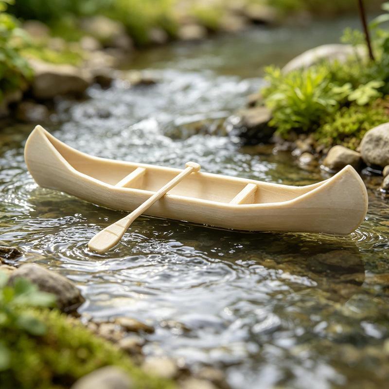 Miniature Sailing Boat 1 Set Canoe Ornament Perfect for Elegant Dollhouse Decor Display