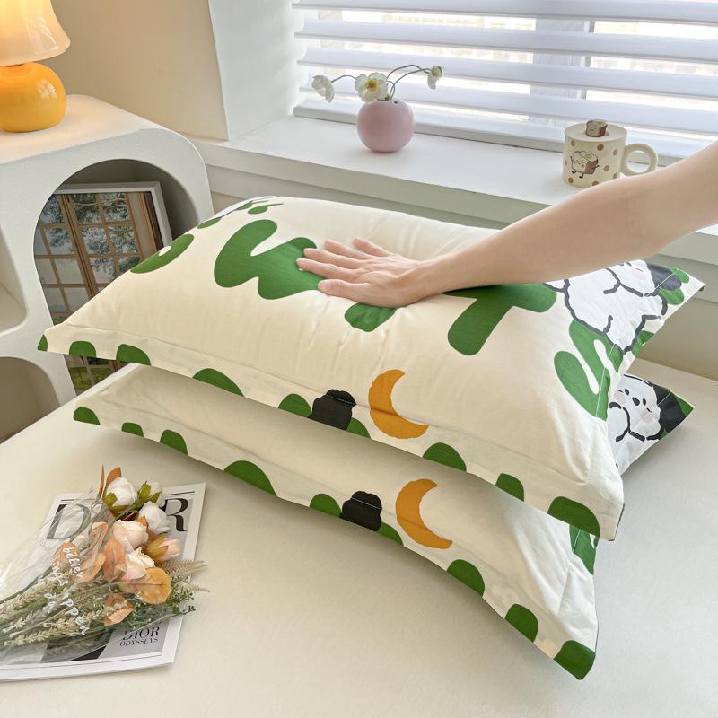 Children's Floral Pillowcase Set - Cotton with Memory Foam Core Cover (30x50cm & 40x60cm)